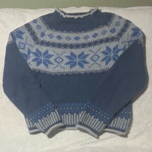 Blue and Gray Women's Sweater